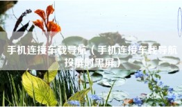 手机连接车载导航（手机连接车载导航投屏时黑屏）