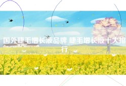国外睫毛增长液品牌 睫毛增长液十大排行