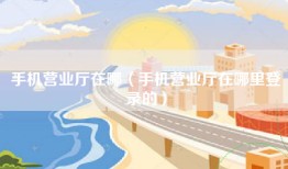 手机营业厅在哪（手机营业厅在哪里登录的）