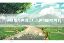 手机靓号深圳（广东深圳靓号网）