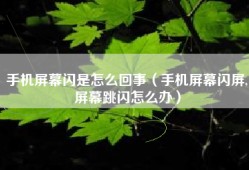 手机屏幕闪是怎么回事（手机屏幕闪屏,屏幕跳闪怎么办）