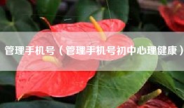 管理手机号（管理手机号初中心理健康）