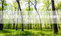 手机讨论组（手机怎么修改讨论组里的名字）