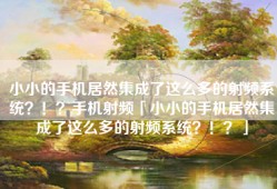 小小的手机居然集成了这么多的射频系统？！？手机射频「小小的手机居然集成了这么多的射频系统？！？」