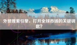 外贸搜索引擎，打开全球市场的关键钥匙？