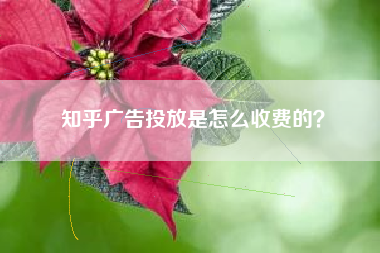 知乎广告投放是怎么收费的？