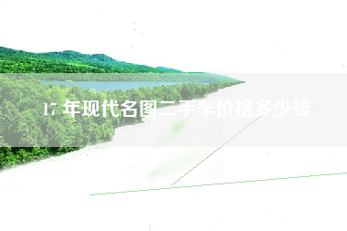 17 年现代名图二手车价格多少钱