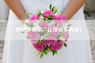 网站秒收录，让排名不再难！